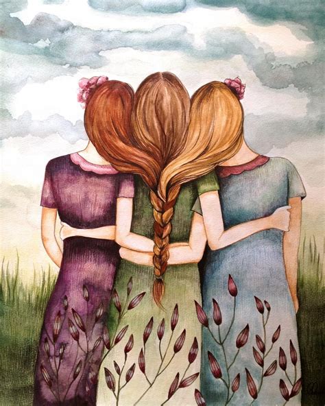 Tree Sisters Best Friends Art Print | Sisters art, Sisters, Vintage art prints