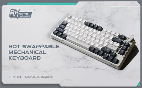 RK ROYAL KLUDGE H81 Hot Swappable Mechanical Keyboard, Triple Mode 2 ...