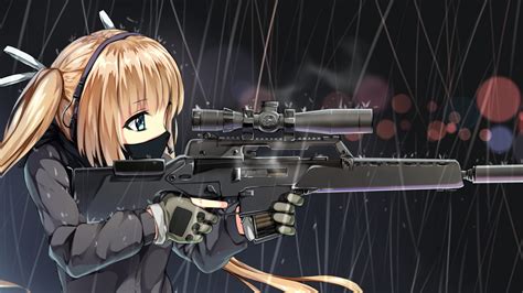 Anime Girl With Gun