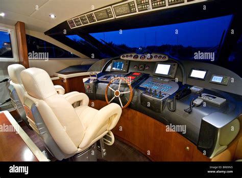 Interior of a modern motoryacht Stock Photo - Alamy