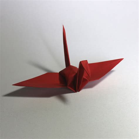 Folded Square — Red Origami Paper