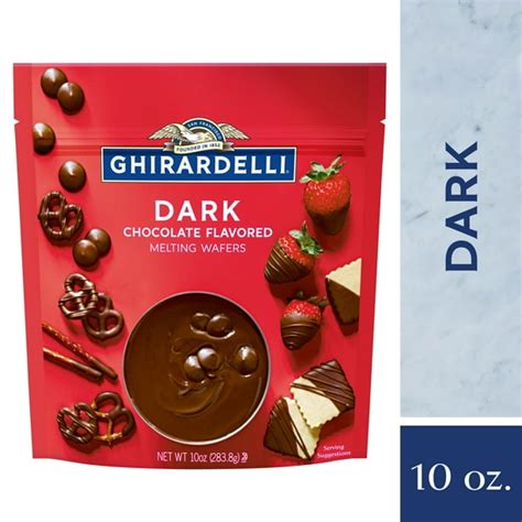 GHIRARDELLI Dark Chocolate Flavored Melting Wafers, 10 OZ Bag - Walmart ...