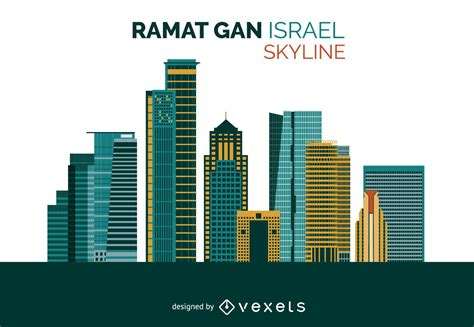 Ramat Gan Skyline Design Vector Download