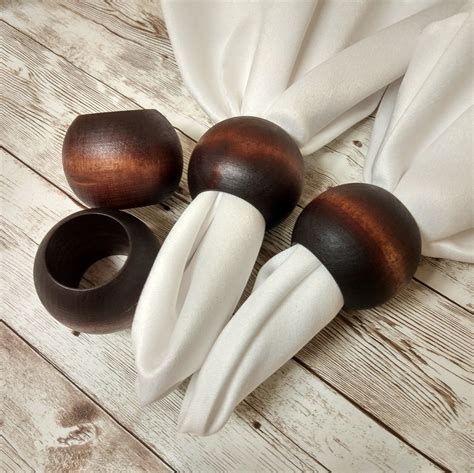 Wooden Napkin Rings. Set of Wooden Napkin Rings. Gift Idea. - Etsy