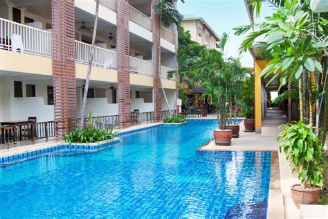 Thai Hotel Pool View stock photo. Image of tourism, thai - 66117988