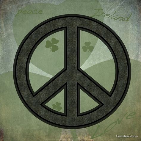 "Peace Love Ireland" by GrimalkinStudio | Redbubble