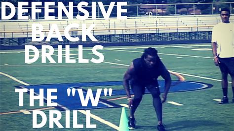 NFL Defensive Back Drills - The 'W' Drill with Speed Turns - YouTube