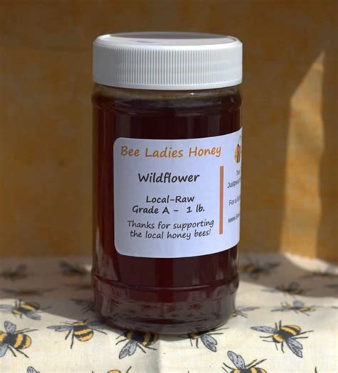 Wildflower Raw Honey – 16 oz – Bee Ladies Honey