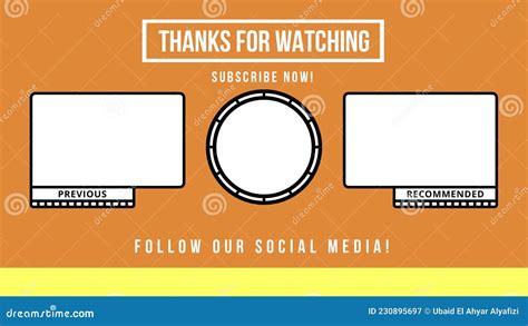 Animated End Screen Video. Suitable for Vlogging or Tutorial Channel. Stock Video - Video of ...