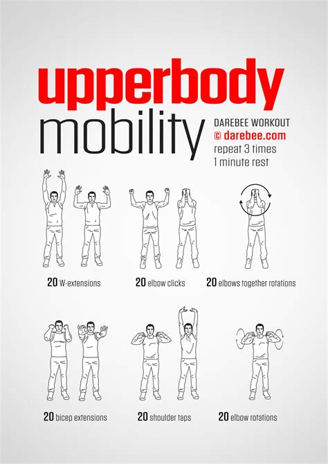 Upperbody Mobility Workout | Senior fitness, Workout, Exercise