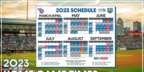 Iowa Cubs Schedule For 2024 - Rowe Wanids