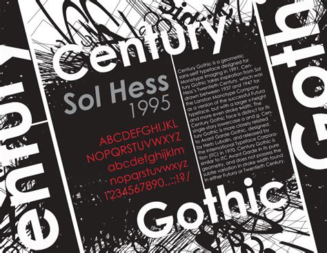 Century Gothic Font Poster on Behance