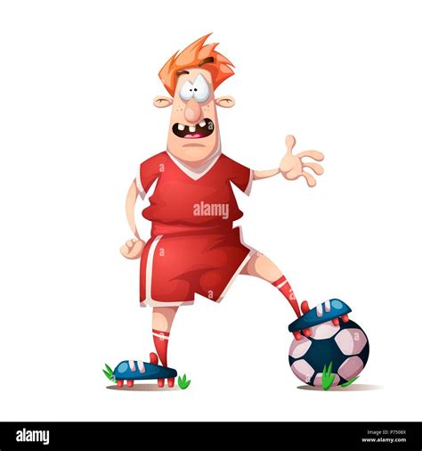 Funny, cute cartoon football player Stock Vector Image & Art - Alamy