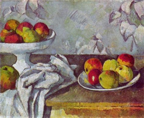 Still life with apples and fruit bowl, 1882 - Paul Cezanne - WikiArt.org