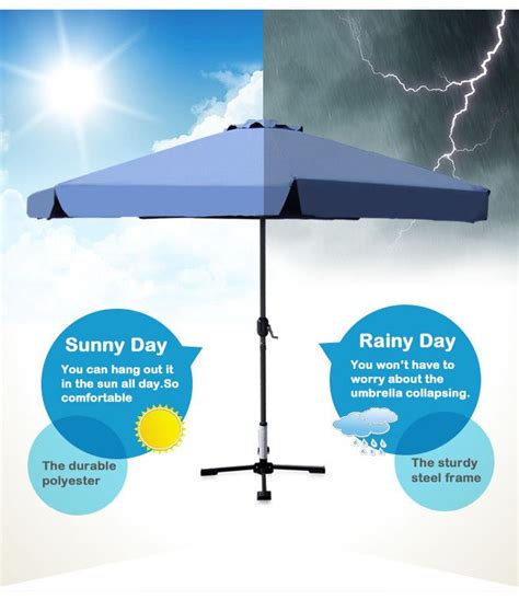 3M Dark Blue Patio Umbrella | Crazy Sales