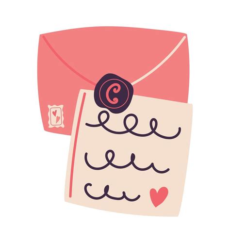 love letter and envelope 17121908 Vector Art at Vecteezy