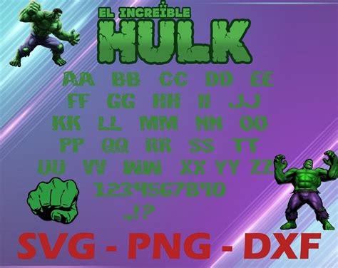 Hulk Font Hulk Font Svg The Incredible Hulk Font Svg Hulk Font Svg File ...