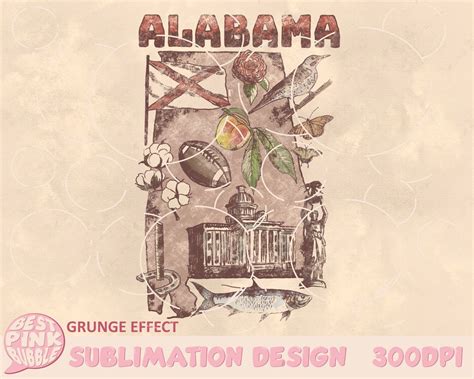 Retro Alabama Png Alabama State Png Alabama Symbols Clipart - Etsy