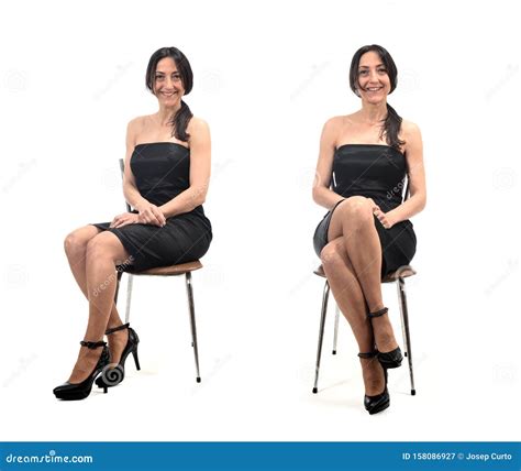 Woman Sitting Cross-legged and without Being Crossed Stock Image - Image of long, crossed: 158086927