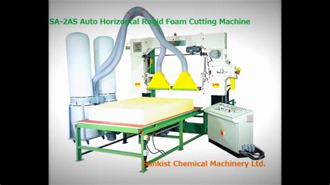 Foam Cutting Machine - Auto Horizontal Rigid Foam Cutting Machine - YouTube