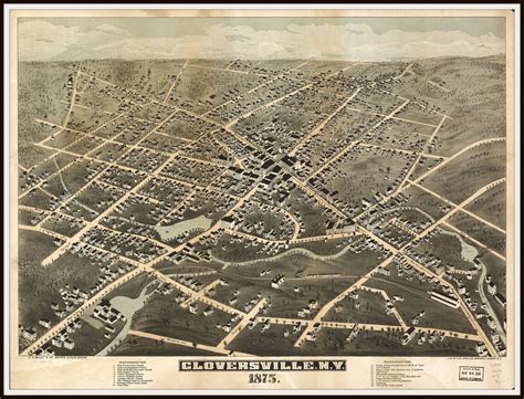 Gloversville NY Panoramic Map. This Print is a Wonderful Wall - Etsy