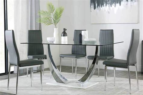 Glass Dining Table & Chairs - Glass Dining Sets | Furniture Choice