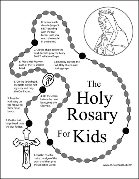 Rosary Prayers Printable - Printable Calendars AT A GLANCE