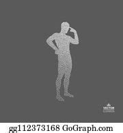 Vector Stock - Man pointing his finger. dotted silhouette of person. vector illustration. Stock ...