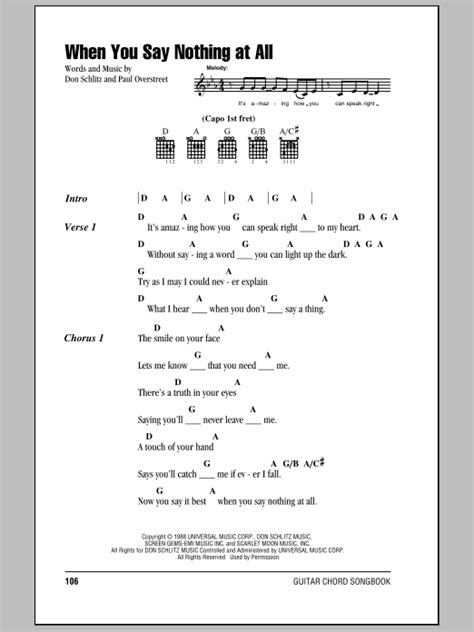 When You Say Nothing At All | Sheet Music Direct