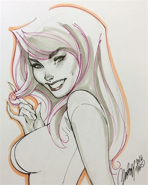 Mary Jane Watson-Parker by J Scott Campbell #maryjane #mj #spiderman #pariscomicsexpo #drawing # ...