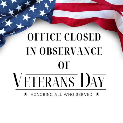 Office Closed in Observance of Veterans Day - default - Ada Area Chamber of Commerce