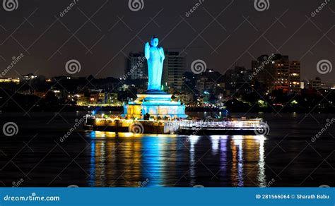 Buddha Statue in Hussain Sagar Lake Stock Photo - Image of hyderabad, downtown: 281566064