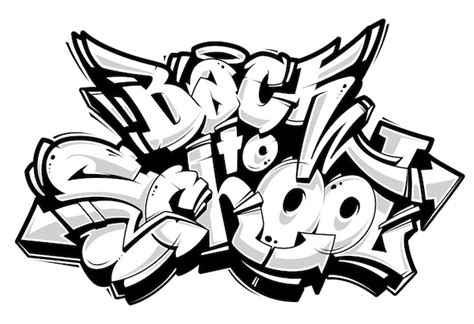 Premium Vector | Back to school graffiti lettering. wild style 3d ...