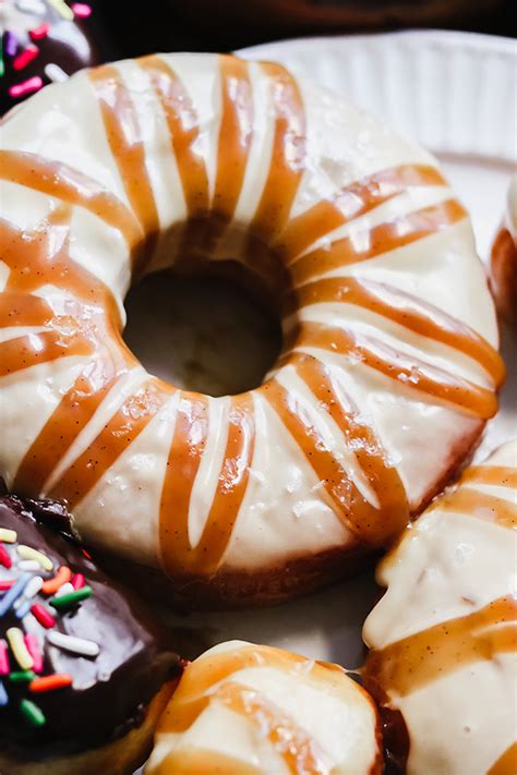 Salted Caramel and Chocolate Glazed Doughnuts - Joanne Eats Well With Others