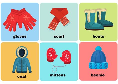 Winter Clothes Vocabulary Flashcards Learning English - vrogue.co