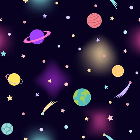 Space Seamless Pattern for textile prints and repeat background 3211055 Vector Art at Vecteezy