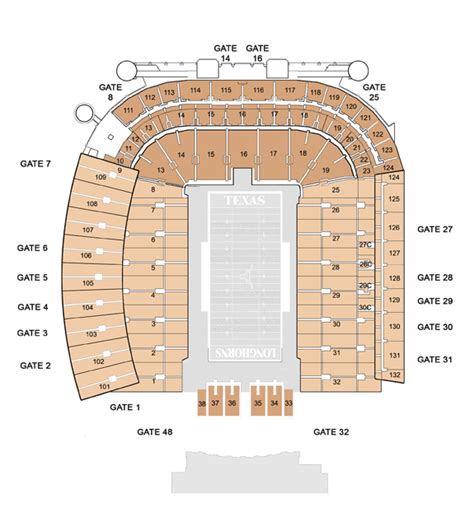 University Of Texas Football Stadium Seating Map | Brokeasshome.com