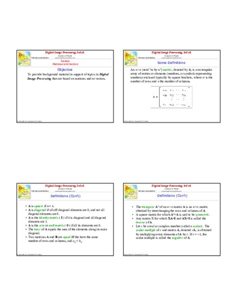 (PDF) Review Matrices and Vectors Review Matrices and Vectors Gonzalez & Woods Matrices and ...