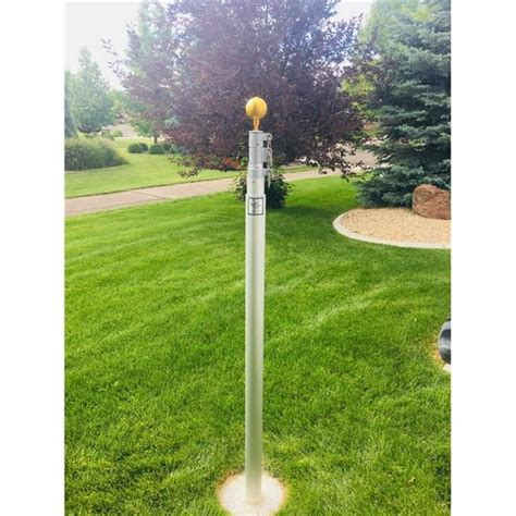 Titan 100-0008 20 ft. Titan Telescoping Flagpole Kit - Silver - Walmart.com - Walmart.com