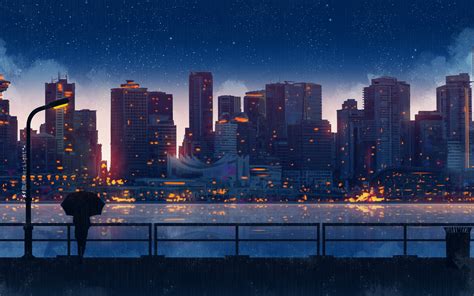 Cityscape Anime Wallpapers - Wallpaper Cave