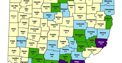 List of: All Counties in Ohio