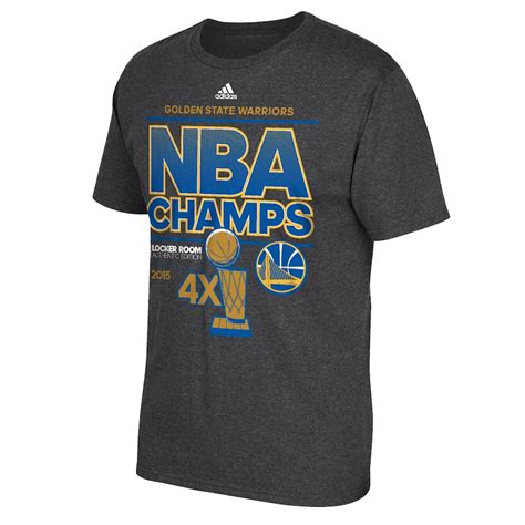 Men's Golden State Warriors adidas Gray 2015 NBA Finals Champions Locker Room T-Shirt