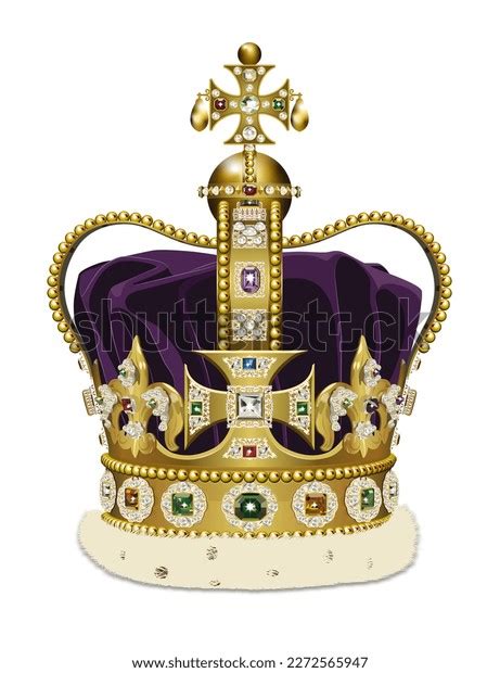 Highly Detailed Illustration St Edwards Crown Stock Illustration 2272565947 | Shutterstock