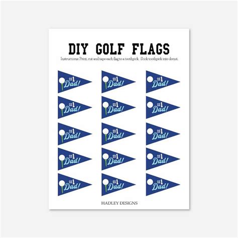 Fathers Day DIY Golf Flags Printable | ubicaciondepersonas.cdmx.gob.mx