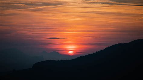 Mountain Sunset Wallpaper Hd