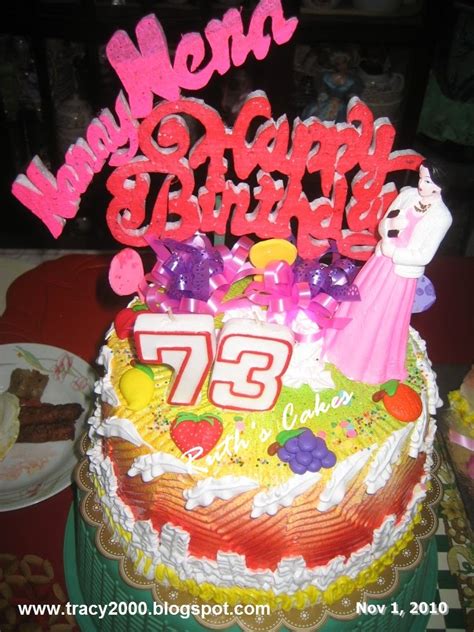 Ruth's Cakes and Pastries: 73rd birthday Cake