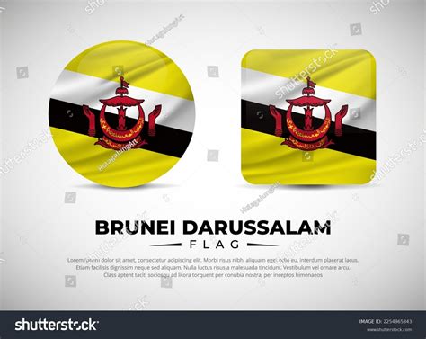 Collection Brunei Darussalam Flag Emblem Icon Stock Vector (Royalty ...