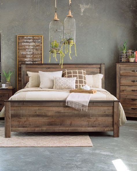 Trinell King Panel Bed | Mathis Home | Farmhouse bedroom furniture, Rustic master bedroom ...