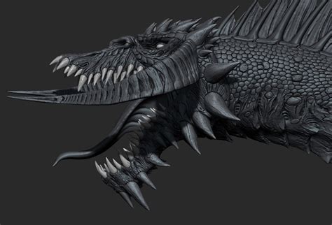 ArtStation - Black Dragon Head