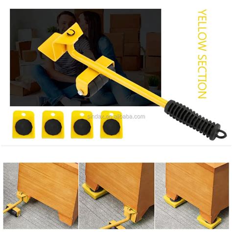 Furniture Lifter Easy Moving Sliders 5 Packs Mover Tool Set Heavy Furniture Appliance Mover ...